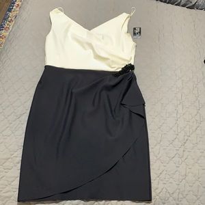 Alex Evenings Black and Off White Dress